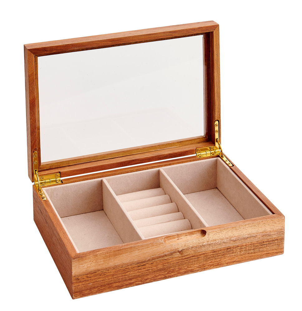ACACIA JEWELLERY BOX 24X16CM_24x16x6,6cmH_ACACIAWood_€17,95 ACACIA JEWELLERY BOX 24X16CM_24x16x6,6cmH_ACACIAWood_€17,95