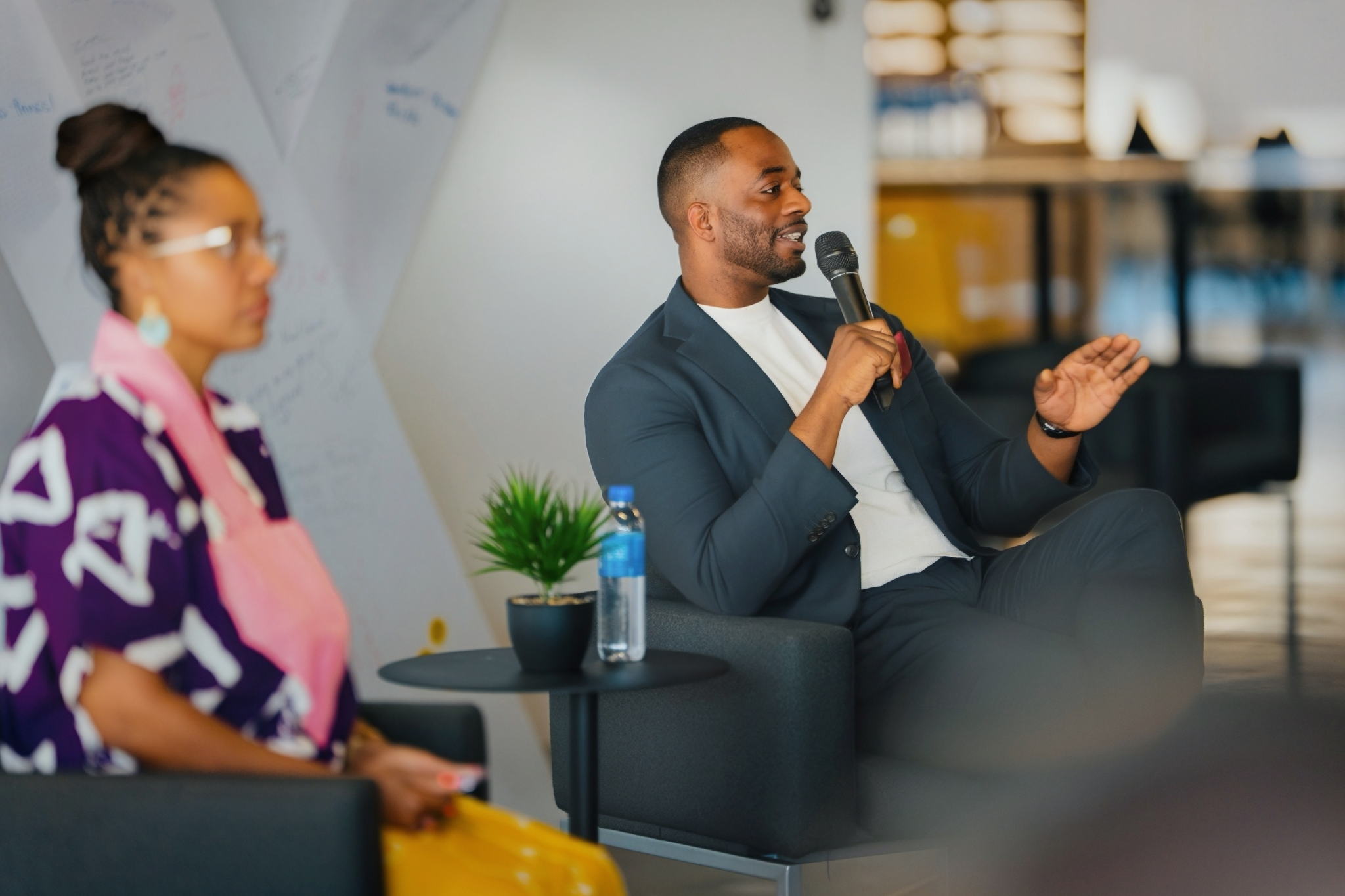 Aisha Jackson, ALX South Africa General Manager and Emmanuel Lubanzadio, OpenAI Africa Lead
