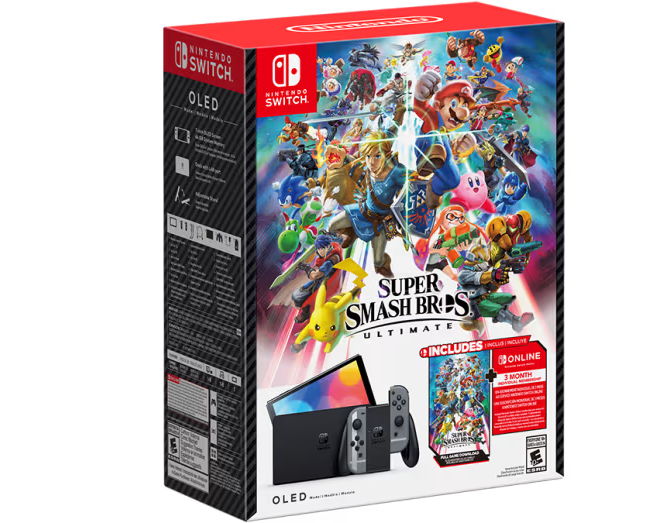 Nintendo Switch – OLED Model – Super Smash Bros. Ultimate Bundle