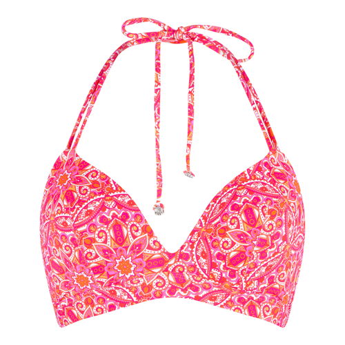 LingaDore_SS25_7708TB_TrianglePaddedBikiniTop_HotPinkPaisley_EUR49.95