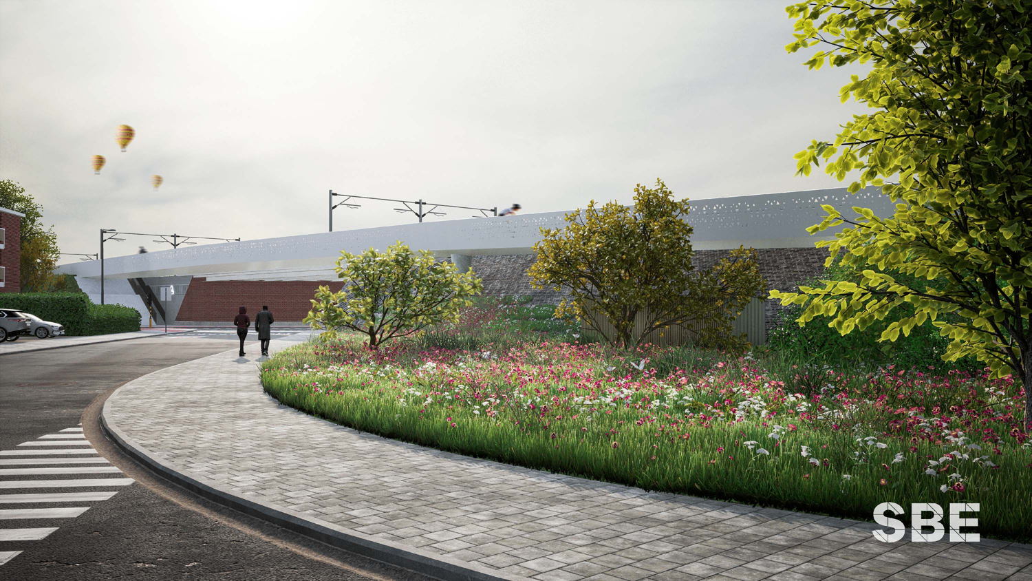 renderbeeld nieuwe fietsbrug
