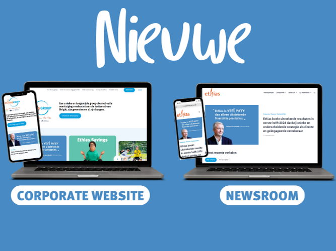 Een nieuwe corporate website met newsroom voor Ethias!