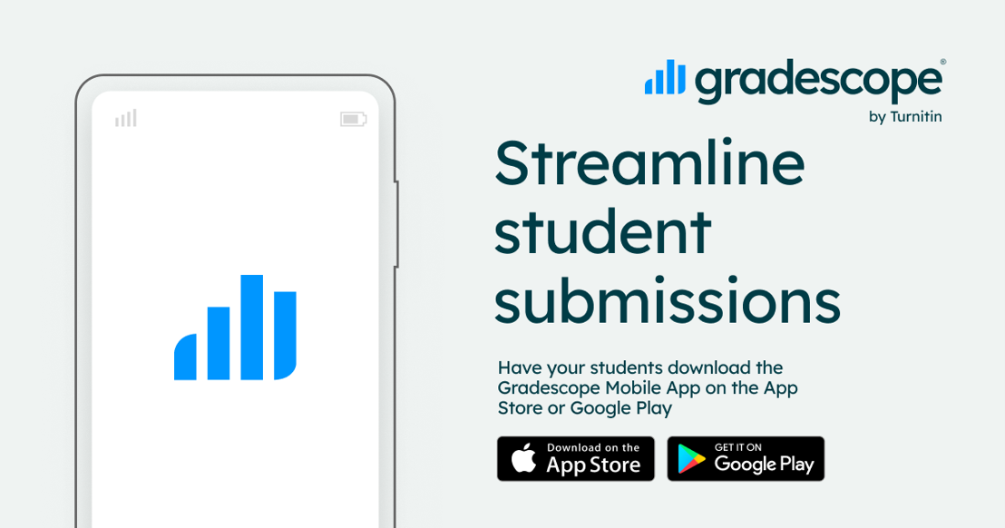Students can now submit assignments through their phone on the Gradescope Mobile App