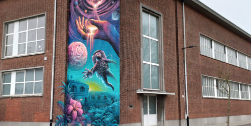 Nieuwe muurschildering geeft extra kleur aan wijk Koornbloem