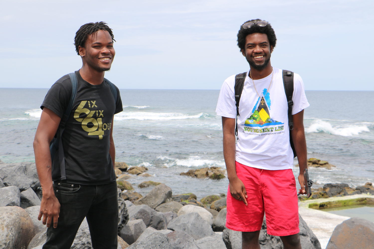 Montserratian Ashneil Jeffers and Saint Lucian Jevanic Henry 