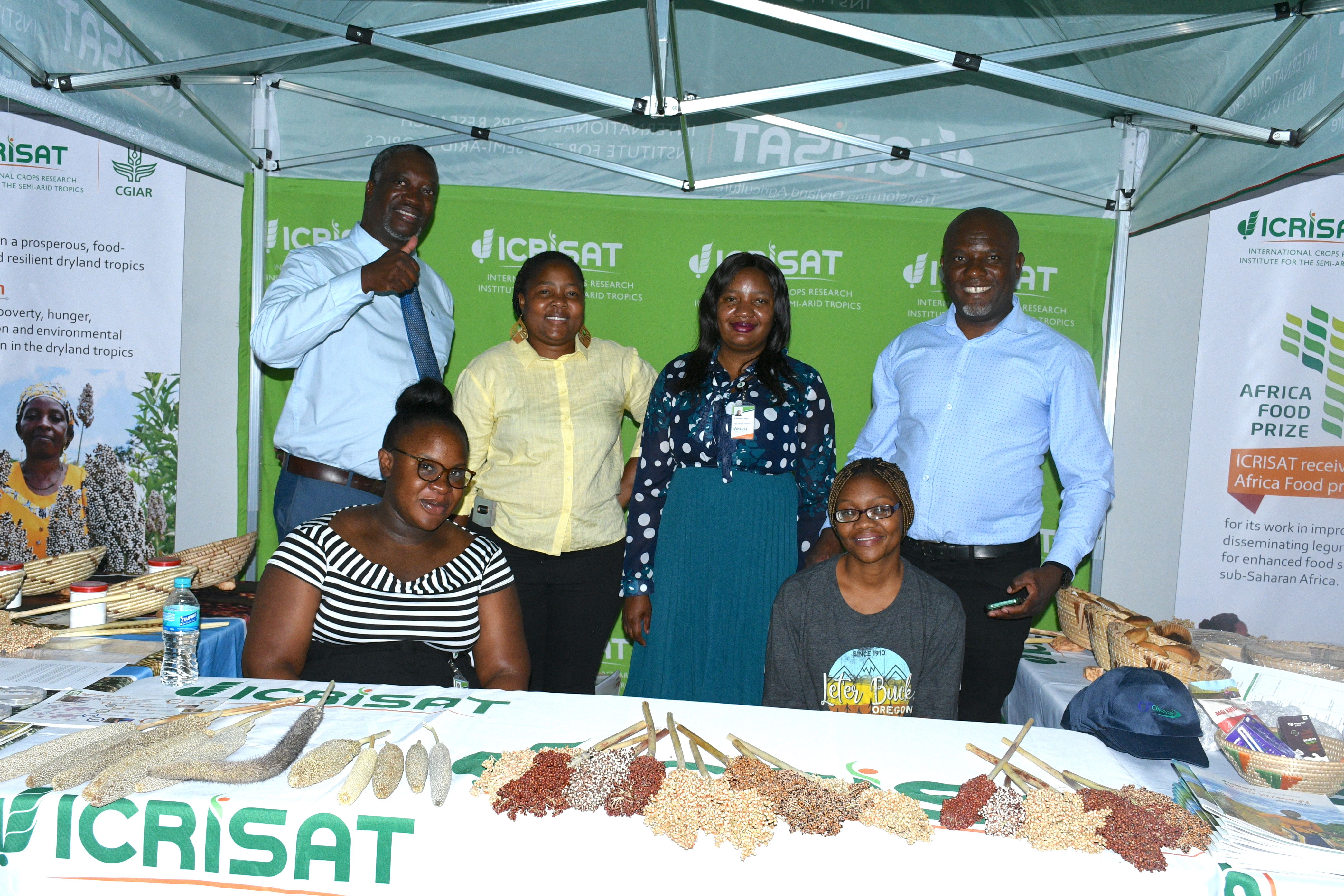 Team ICRISAT at the Traditional Grains Conference in Zimbabwe.