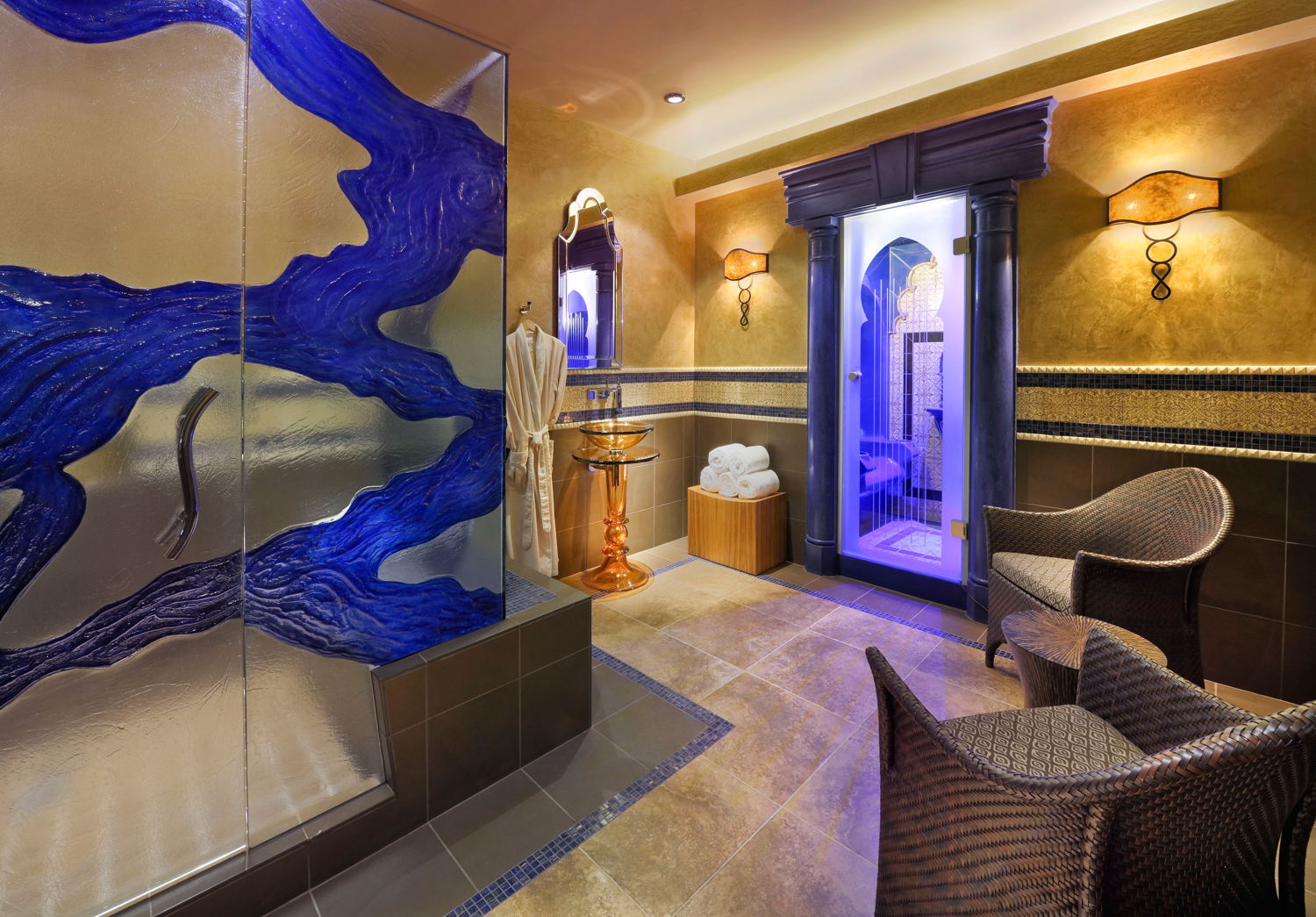 Photo of the Rasul Suite in the Spa Atlantis in Reno. 
