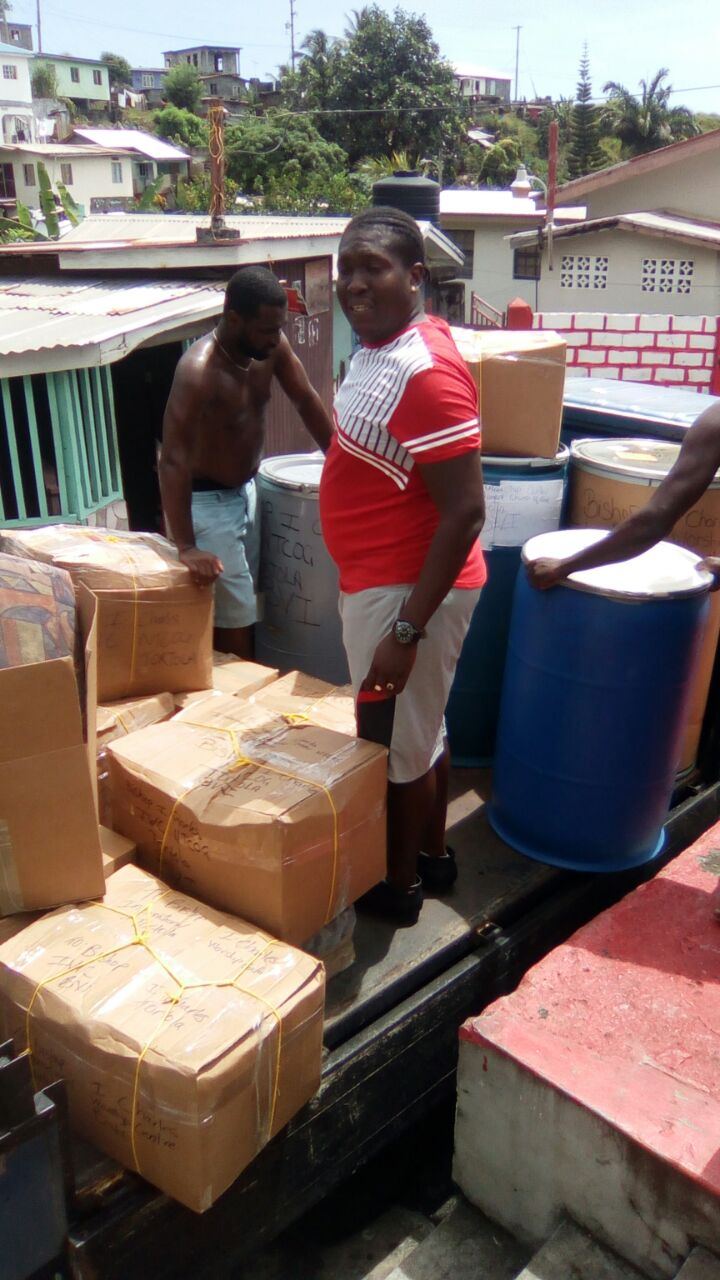 Relief supplies being loaded destined for the BVI