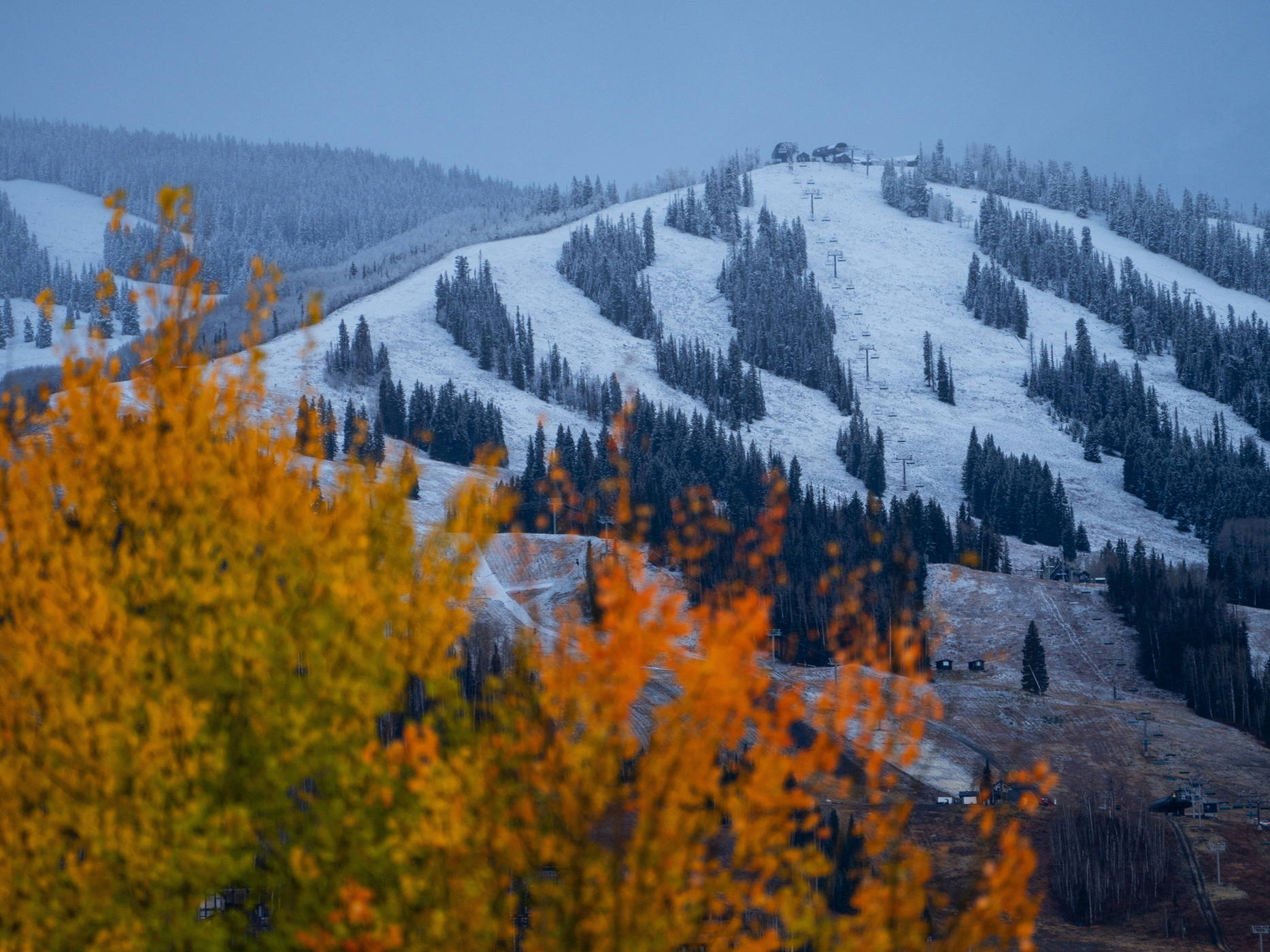 Fresh Snow Blankets Colorado Ski Country USA Resorts
