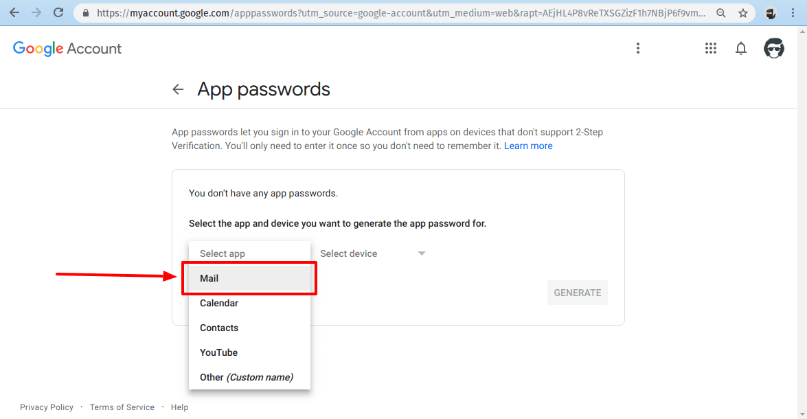 google password creator