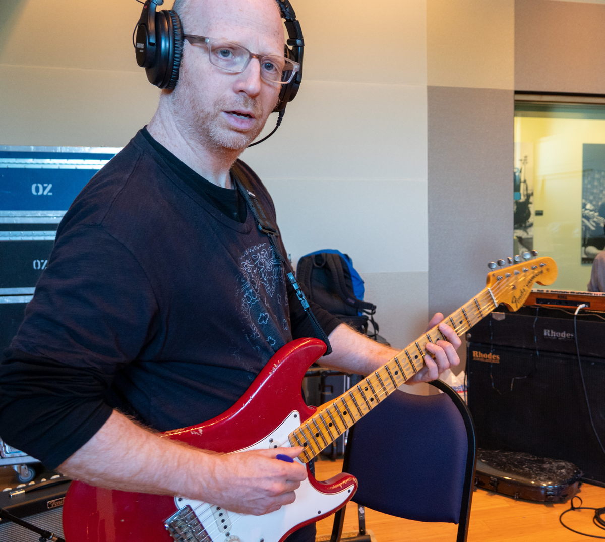 Oz Noy tracking in Studio A