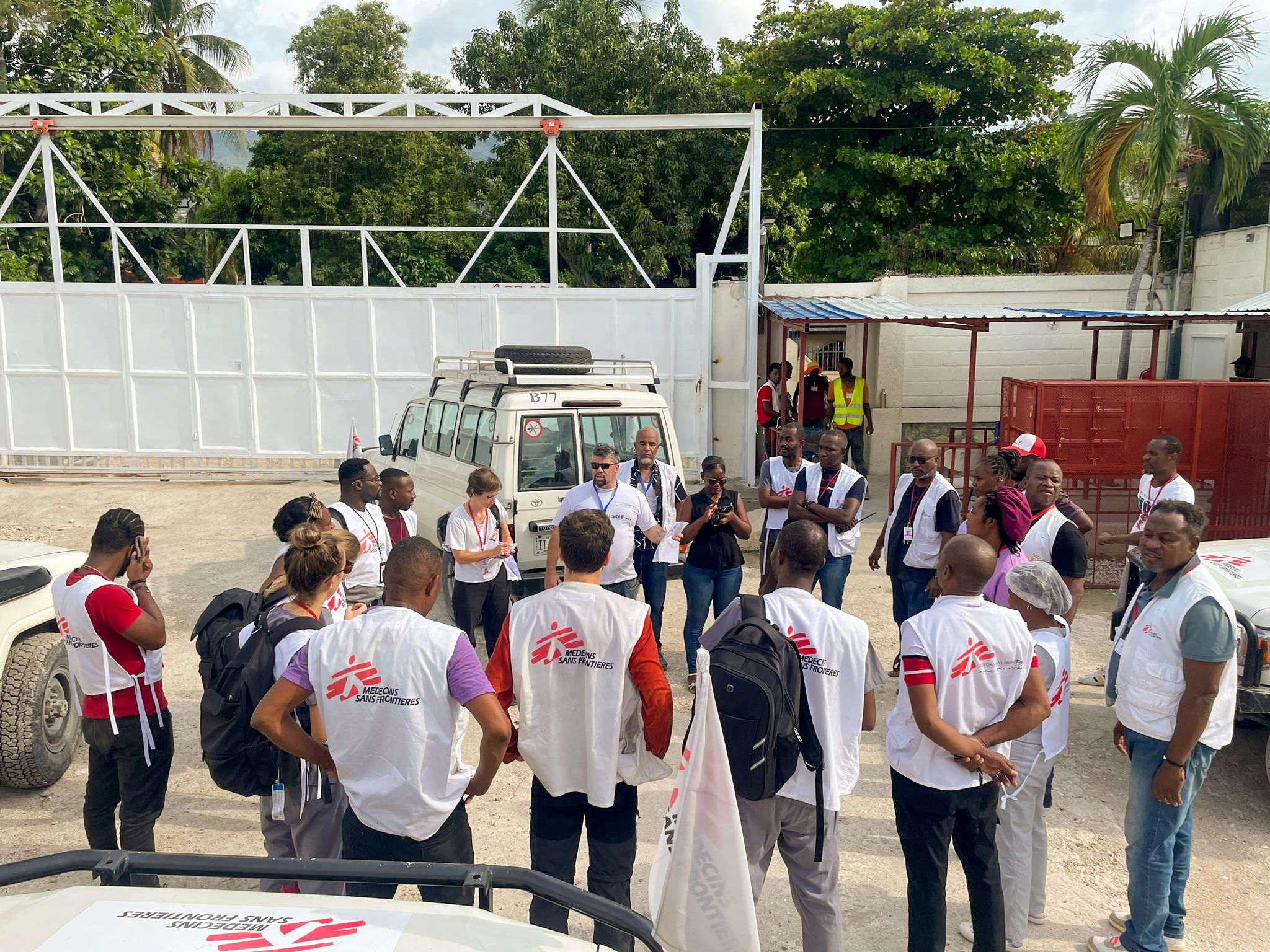 Trabajadores de MSF en Puerto Príncipe. DIDIER RIGOLE/MSF