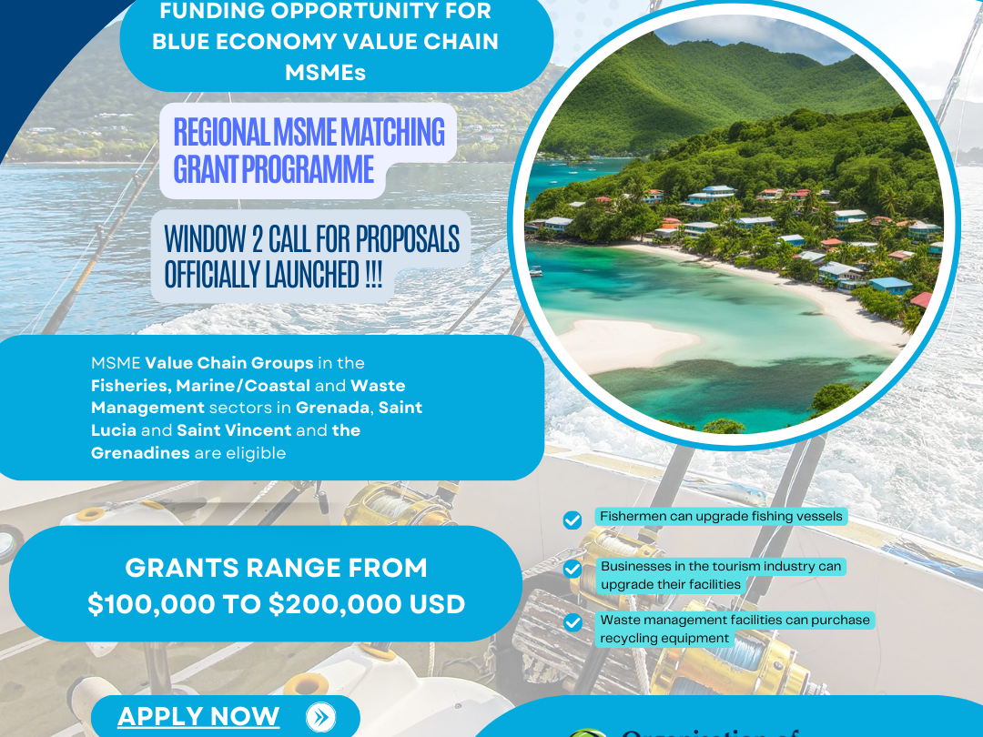 L’OECO ouvre la deuxième phase de l’Appel à propositions pour le Programme régional de subventions aux MPME