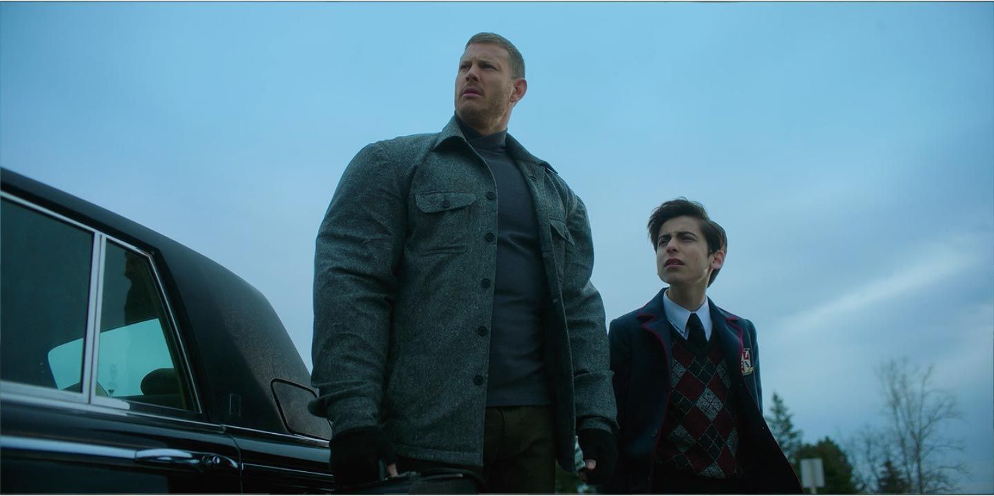 Tom Hopper as Luther Hargreeve in The Umbrella Academy