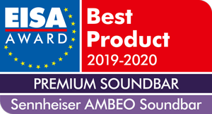 Sennheiser’s AMBEO Soundbar received the EISA Award in the Premium Soundbar category. Sennheiser’s AMBEO Soundbar received the EISA Award in the Premium Soundbar category.