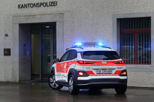 Kantonspolizei St. Gallen setzt auf den All-New Hyundai KONA electric