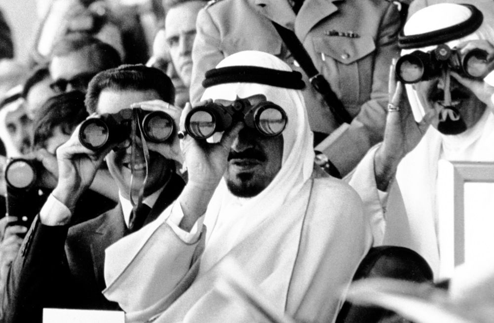 Les rois Khaled d'Arabie Saoudite et Baudouin de Belgique (c) Odette Dereze / GermaineImage / akg-images  