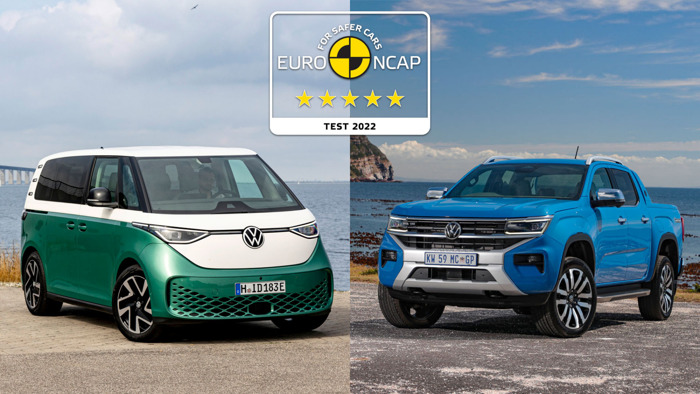 Doubly safe: five stars each from Euro NCAP for the ID. Buzz and the new Amarok