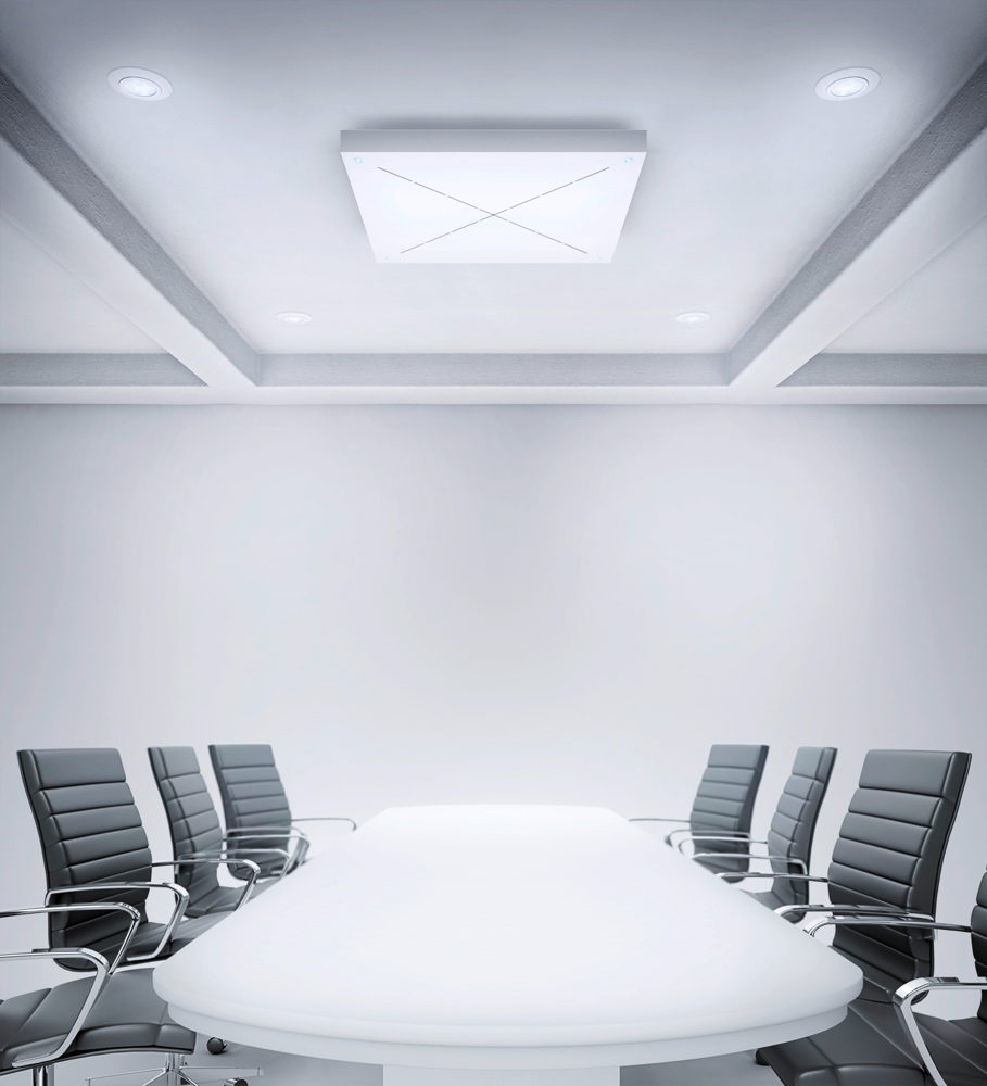 The Sennheiser TeamConnect Ceiling Microphone covers an area of up to 60 square meters with excellent audio quality.