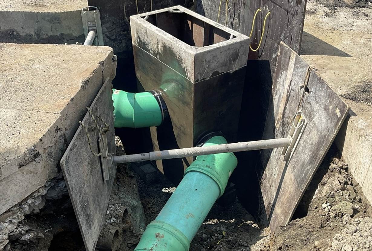 Catch basin recently installed at Forbes Avenue and Miltenberger Street