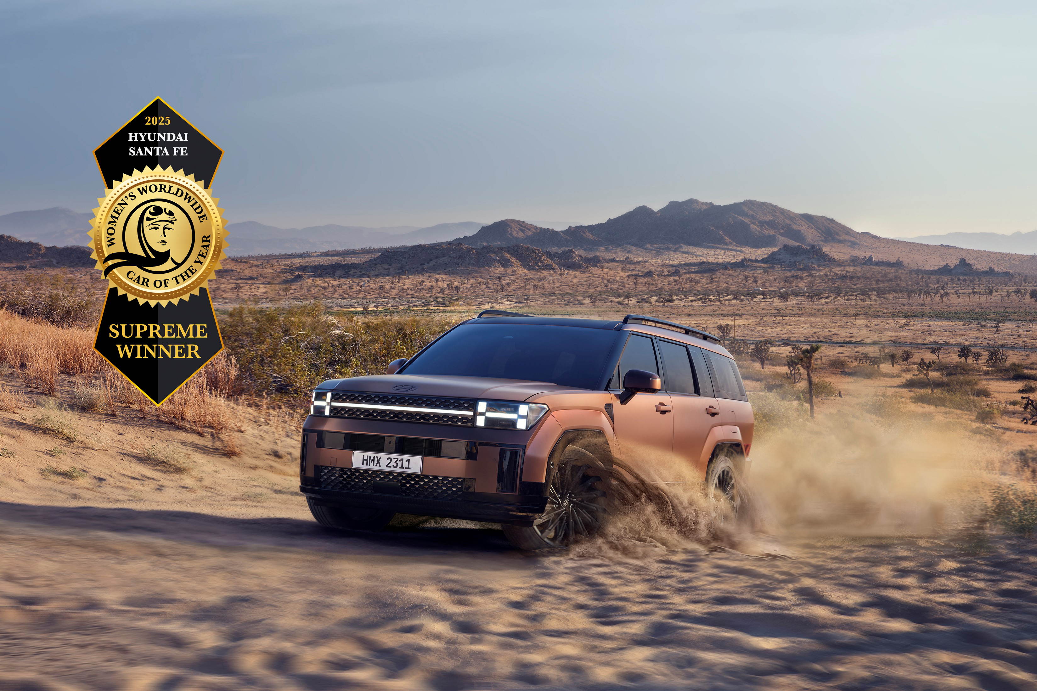 Hyundai SANTA FE uitgeroepen tot 'Supreme Winner' 2025 Women's Worldwide Car of the Year Awards