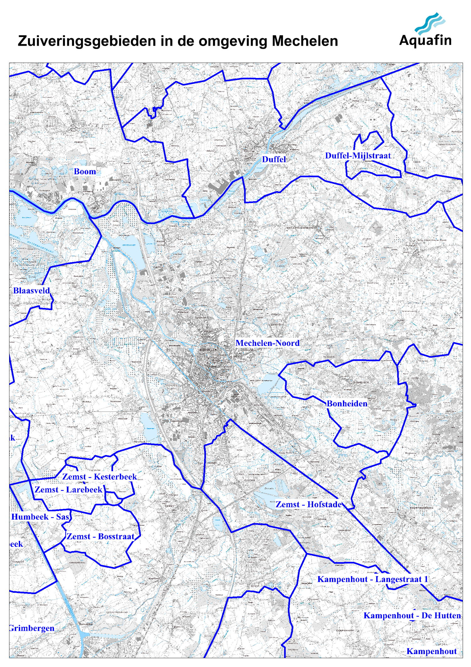 Waar wordt mijn afvalwater gezuiverd: zuiveringsgebieden in de omgeving van Mechelen