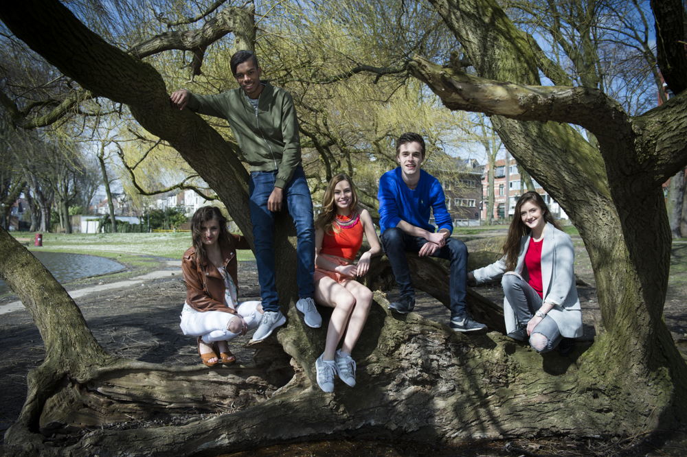 Leyla, Vincent, Kyra, Wout en Amber - (c) VRT / Lies Willaert