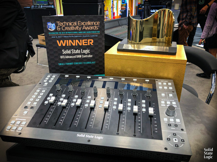 Solid State Logic UF8 Advanced DAW Controller Recognized for Outstanding Technical Achievement at 37th Annual TEC Awards