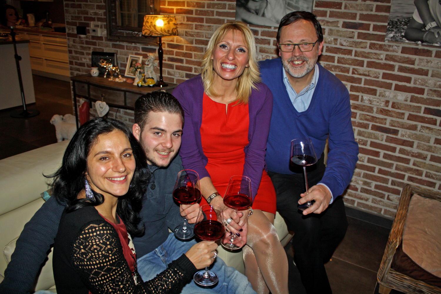 Maria, Dylan, Marc en Annick
