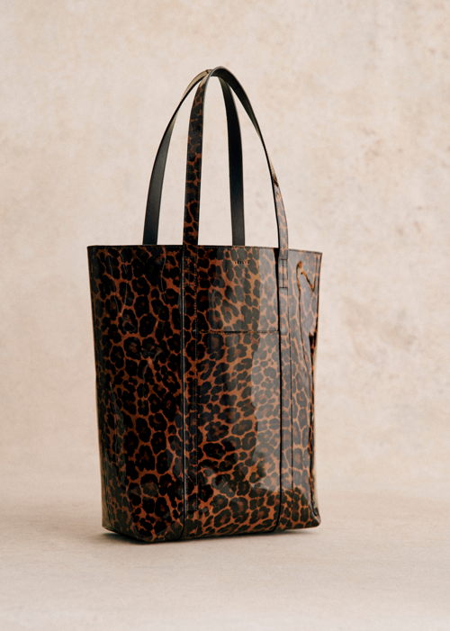 Sézane - LE CABAS LEOPARD VERNIS (6)