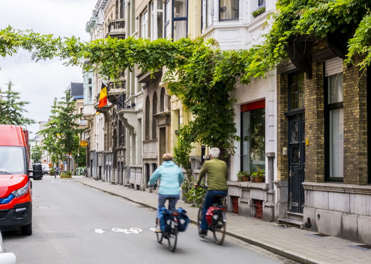 Groenslinger in Wetstraat © Frederik Beyens