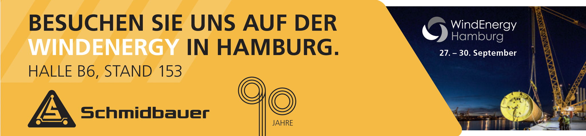 Schmidbauer präsentiert sich auf Fachmesse WindEnergy