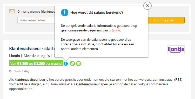 Jobat.be Looninformatie