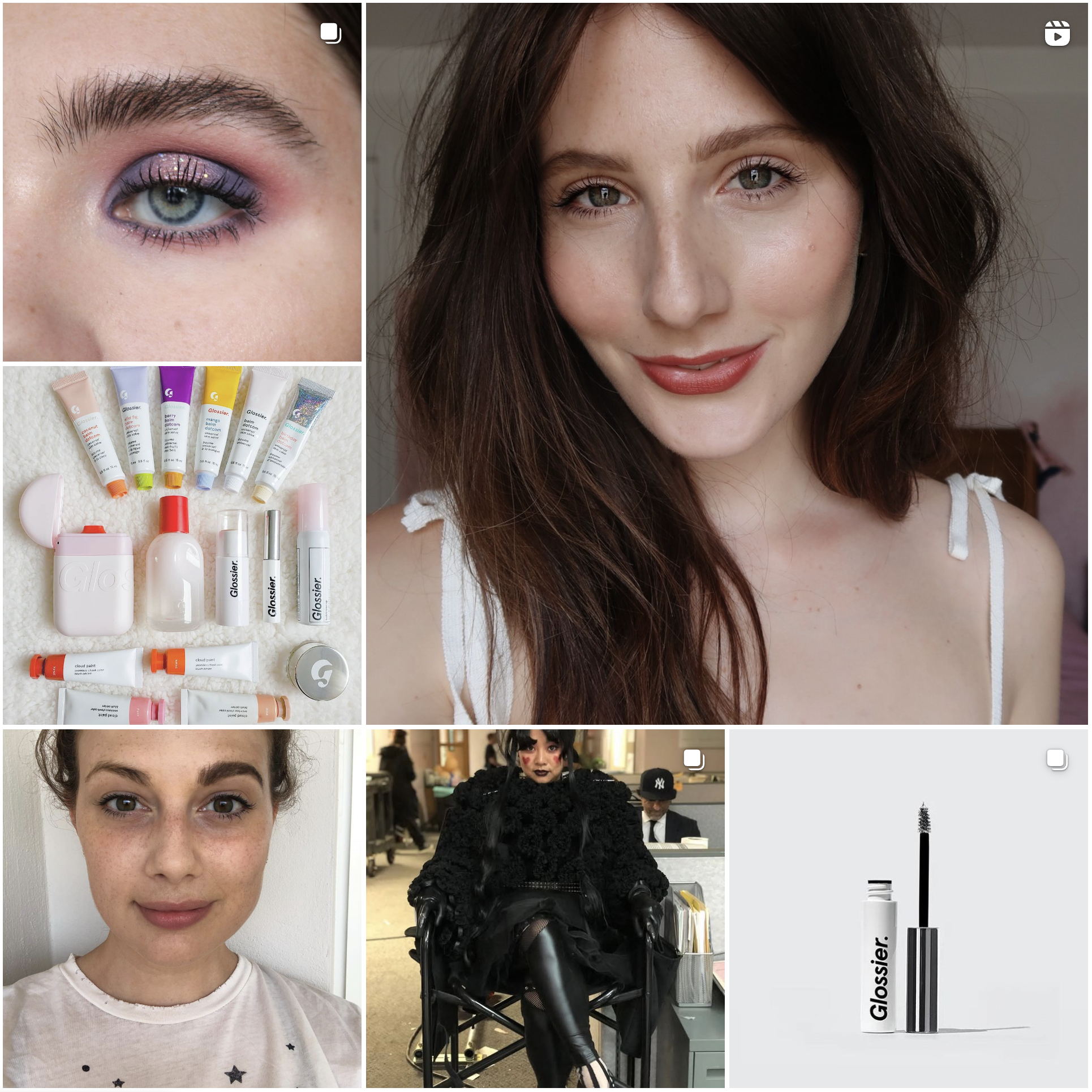 Glossier's Boy Brow featured by influencers on Instagram. Glossier's Boy Brow featured by influencers on Instagram.