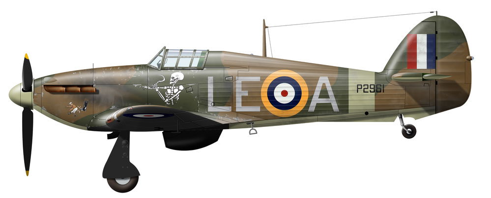 Profil d'un Hawker Hurricane (c) Tim Brown Illustrations / akg-images