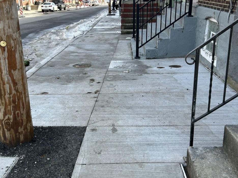 Sidewalk restoration recently completed on Forbes Avenue between Jumonville Street and the Birmingham Bridge Sidewalk restoration recently completed on Forbes Avenue between Jumonville Street and the Birmingham Bridge