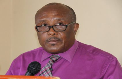 Mr. Williams, Tourism Permanent Secretary in Nevis, delivering remarks at the OECS Community-based training held in Nevis in June of 2016.