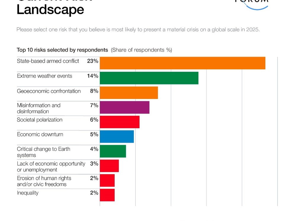 Global Risks Report 2025 : Conflits, environnement et désinformation
