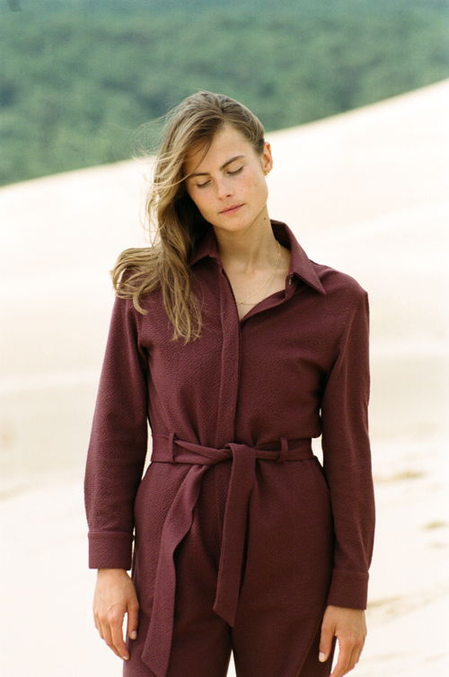 Mardi Editions_Combinaison Clémence - Laine coton Bordeau_285€