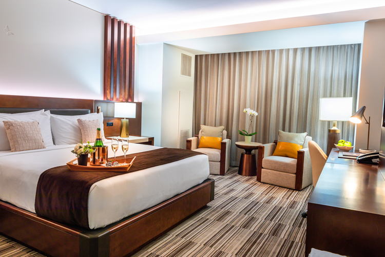 One of the suites at Monarch Casino Resort Spa