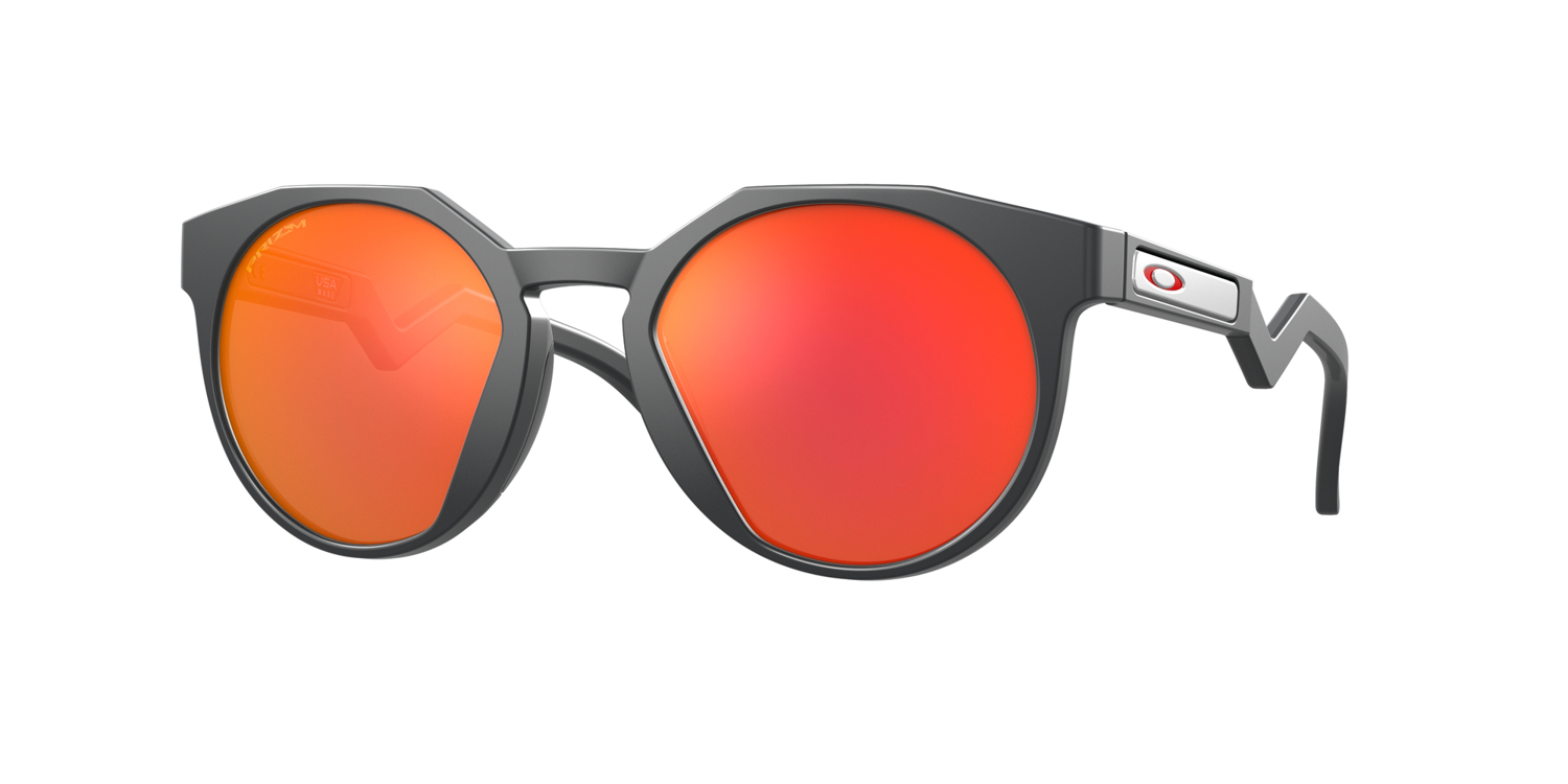 OAKLEY HSTN MATTE CARBON WITH PRIZM RUBY