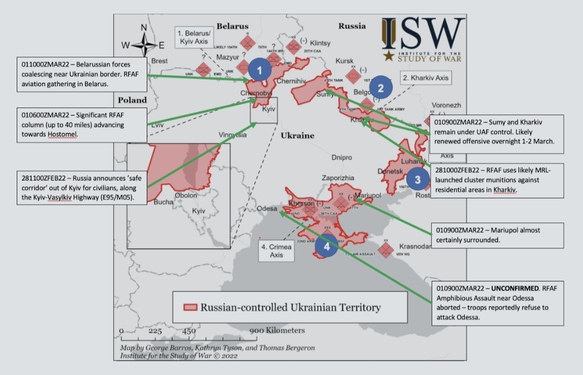 Situation map as at 1000Z 28 Feb 2022
