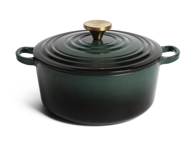 Habitat Winter Solstice 3.3l Cast iron Casserole Dish Green with Gold Knob, £40