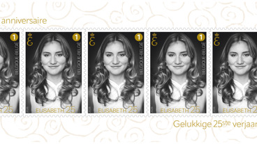 Princess Elisabeth featured on a new postage stamp to mark her 25th birthday