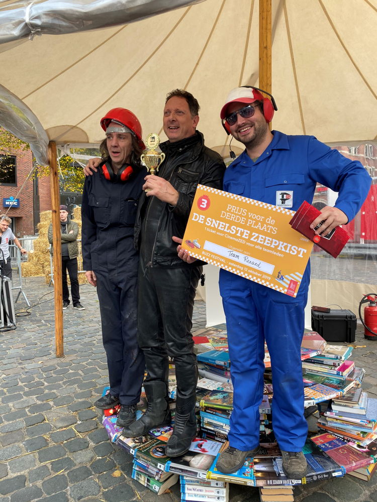 Team Reynaert, met piloot Erwin – derde prijs snelste zeepkist