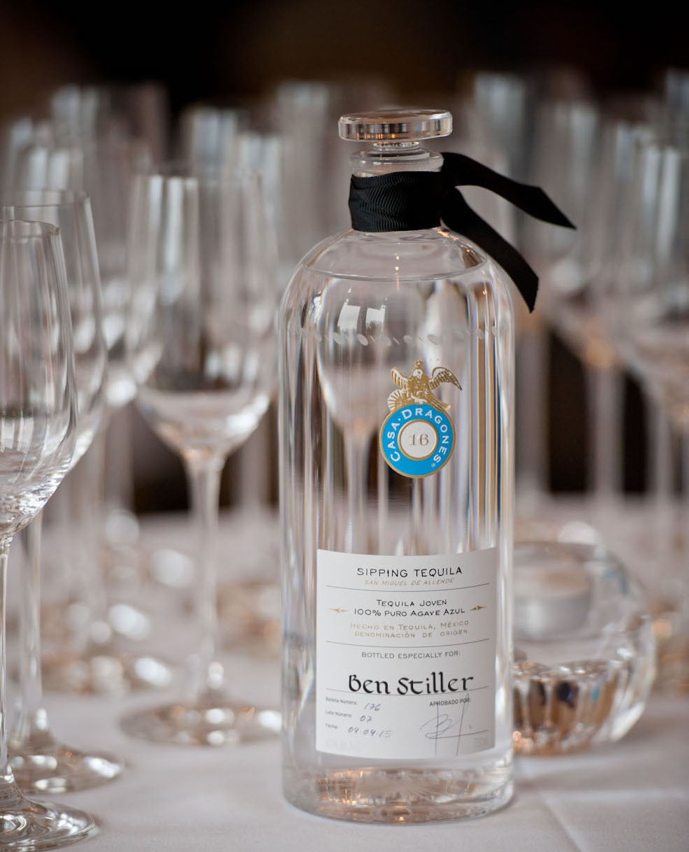 Tequila Casa Dragones Joven personalizada para Ben Stiller