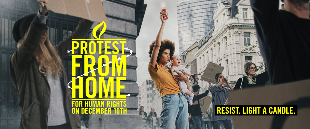 Protest from home with Amnesty.