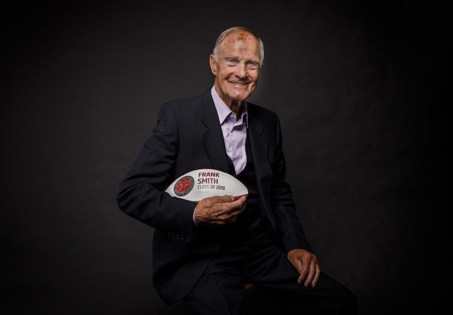Frank Smith, intronisé au Temple de la renommée du football canadien en 2019 dans la catégorie des bâtisseurs. Crédit photo : LCF.ca/Kevin Sousa.