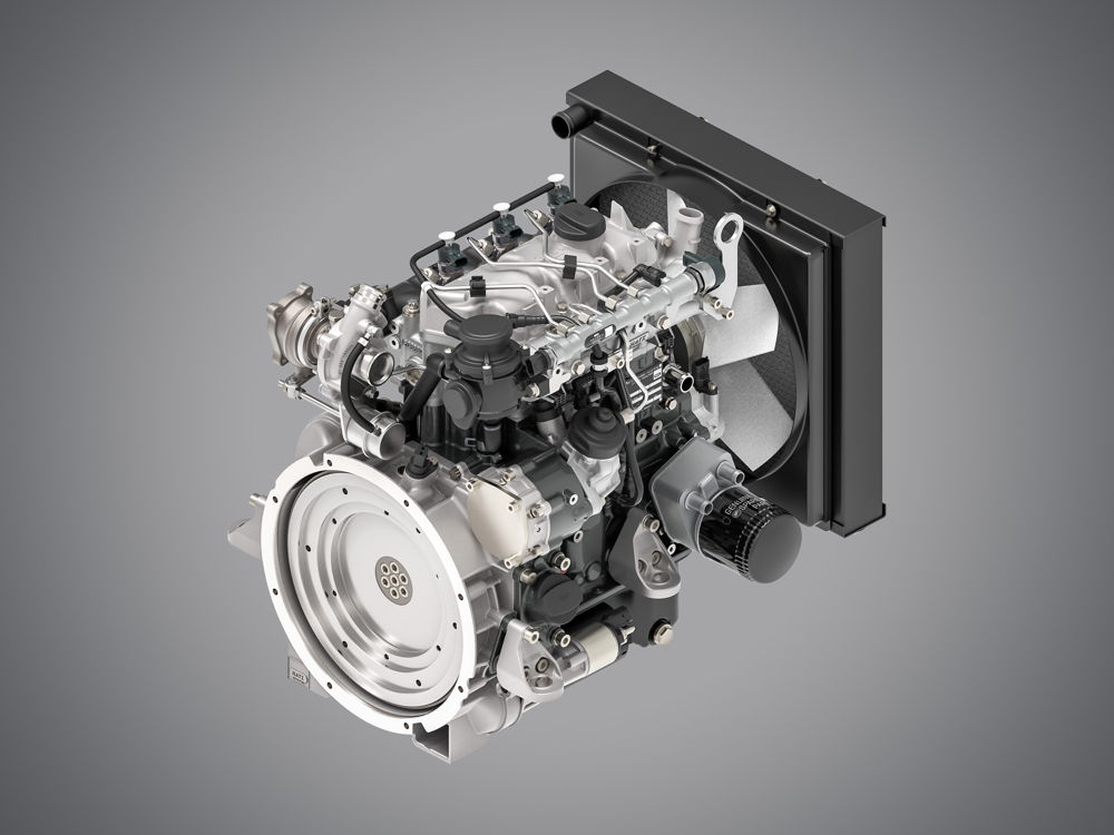 Hatz H-series 3H50T OPU as complete package ready for installation (computer drawing: Hatz)