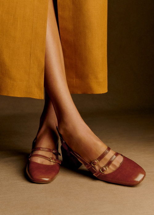 SéZane    Ballerines Low Ninon Acajou Vernis   165€